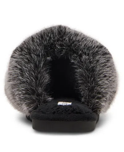 Steve Madden Poof Faux Fur Mule Slipper In Grey, Women's At Urban Outfitters In Multi