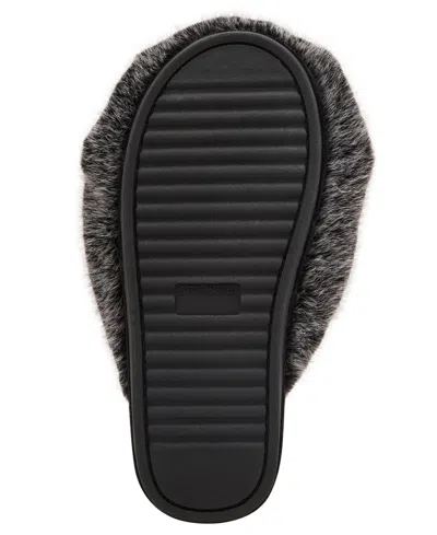 Steve Madden Poof Faux Fur Mule Slipper In Grey, Women's At Urban Outfitters In Multi
