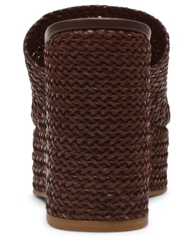 Steve Madden Women's Cassi Platform Wedge Slides In Brown