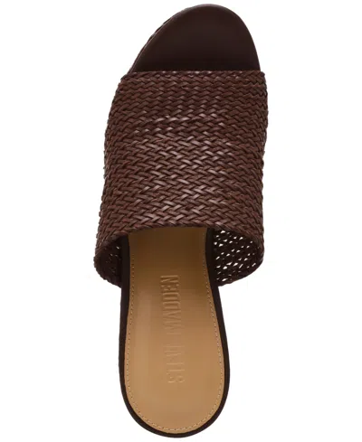 Steve Madden Women's Cassi Platform Wedge Slides In Brown