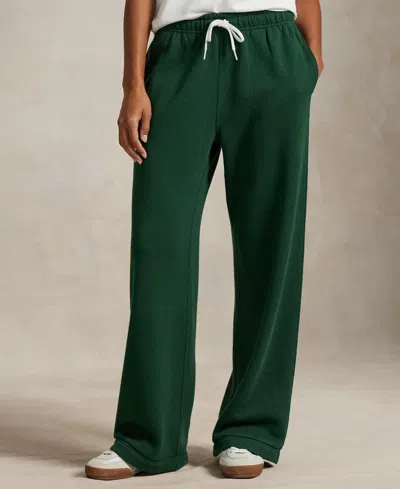 Polo Ralph Lauren Cotton Blend Joggers Featuring Elastic Cuffs And Waistband In Green