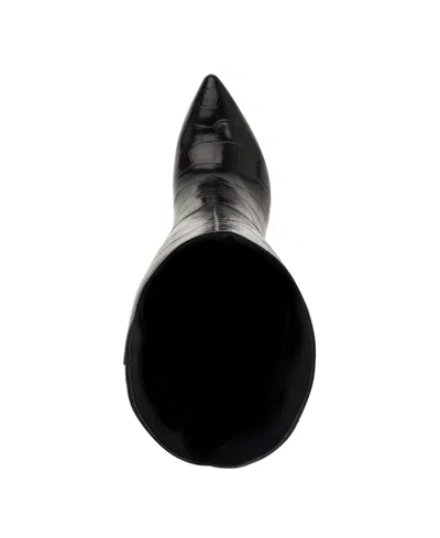 Nine West Womens Razla Tall Wide Calf Stiletto Dress Boots In Black