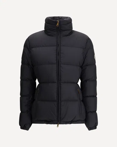 Moncler Puffer Jacket With High Collar And Cuffs In Black