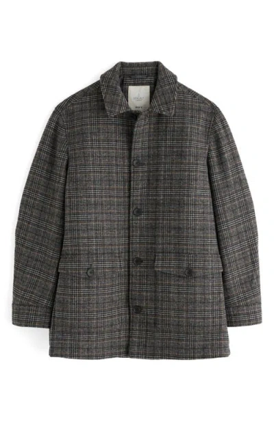 Seasalt Cornwall Rowlocks Glen Check Felted Jacket In Gray