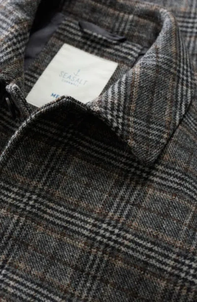 Seasalt Cornwall Rowlocks Glen Check Felted Jacket In Gray