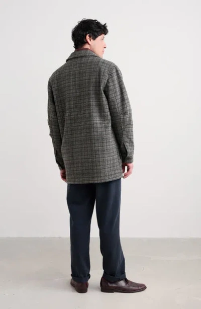 Seasalt Cornwall Rowlocks Glen Check Felted Jacket In Gray