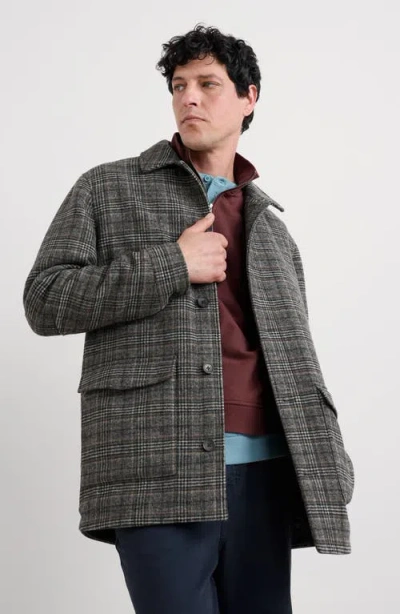 Seasalt Cornwall Rowlocks Glen Check Felted Jacket In Gray