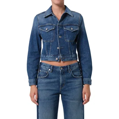 Citizen Of Humanity Citizens Of Humanity Charisse Shrunken Denim Jacket In Blue