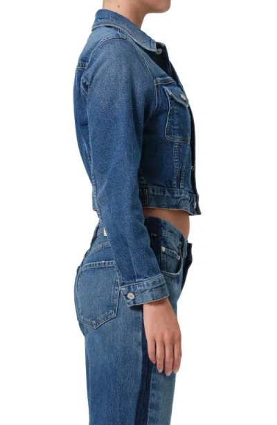 Citizen Of Humanity Citizens Of Humanity Charisse Shrunken Denim Jacket In Blue