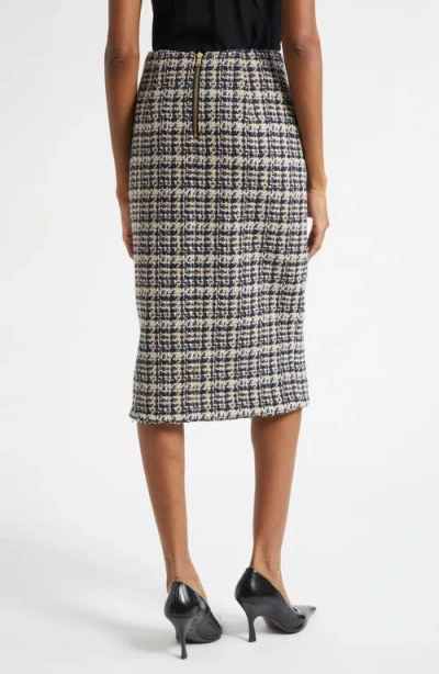 L'agence Tai Button Front Midi Skirt In Multi