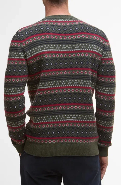 Barbour Easdale Fair Isle Wool & Cotton Crewneck Sweater In Multi