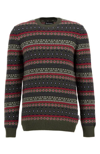 Barbour Easdale Fair Isle Wool & Cotton Crewneck Sweater In Multi