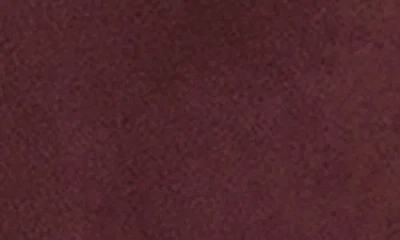 Kenneth Cole Faux Suede Button Front Cropped Knit Shirt In Burgundy