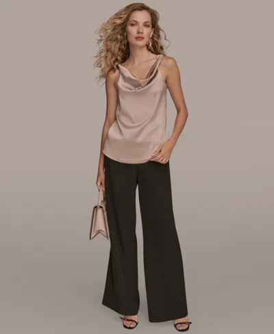 Donna Karan Women's Charmeuse Cowl Neck Tank Top In Neutral
