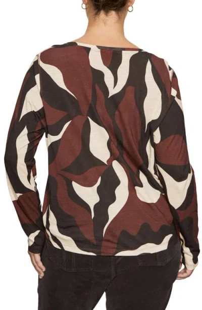 Sanctuary Perfect Notch Print Long Sleeve T-shirt In Multi