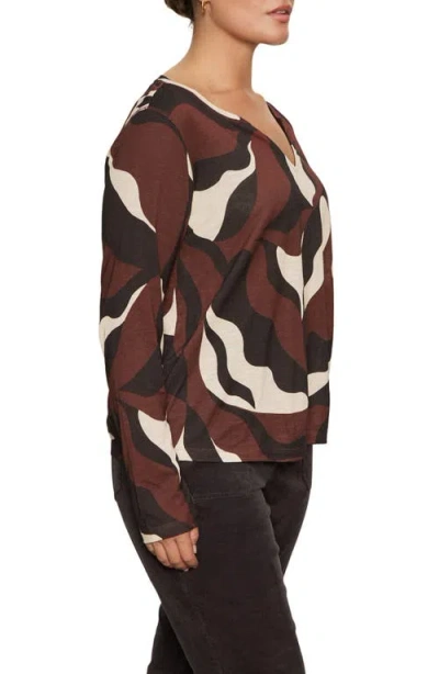 Sanctuary Perfect Notch Print Long Sleeve T-shirt In Multi