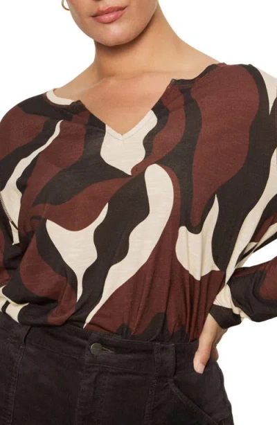 Sanctuary Perfect Notch Print Long Sleeve T-shirt In Multi