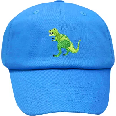 Bits & Bows T-rex Dinosaur Twill Baseball Hat In Blue