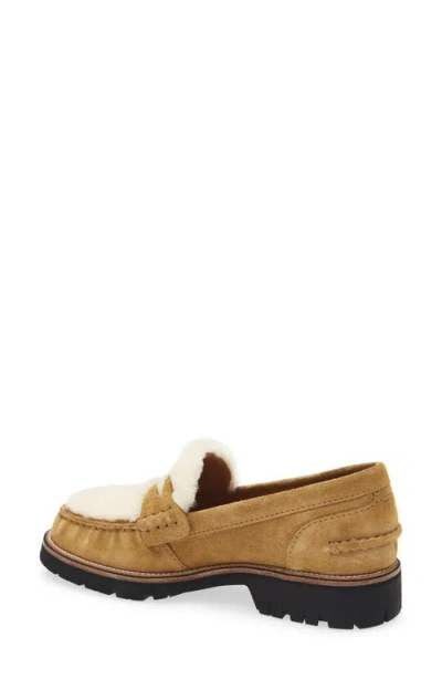 Rag & Bone Corey Genuine Shearling Penny Loafer In Multi
