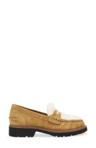 Rag & Bone Corey Genuine Shearling Penny Loafer In Multi
