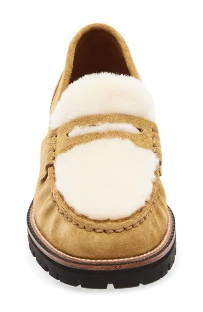 Rag & Bone Corey Genuine Shearling Penny Loafer In Multi