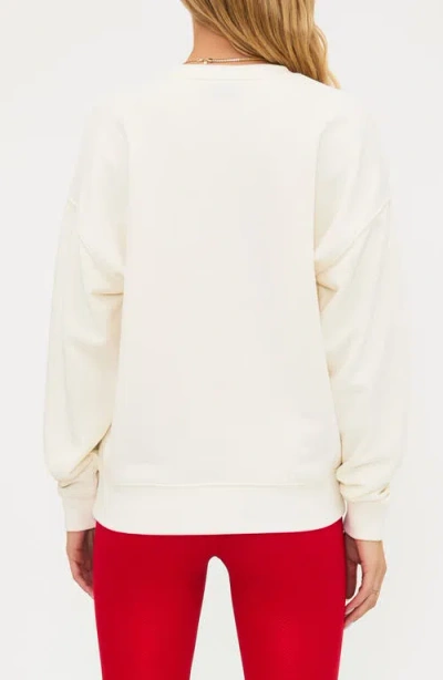 Beach Riot Devyn Fa La La La Oversized Sweatshirt In Neutral