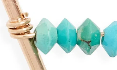 Nashelle Geo Beaded Hoop Earrings In Gold