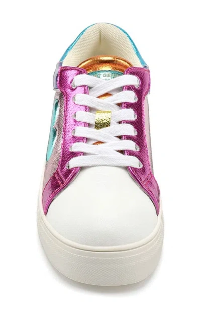 Kurt Geiger London Kids' Mini Luckson Heart Platform Sneaker In Multi