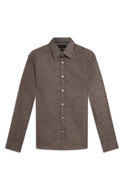 Ted Baker Agnar Long Sleeved Regular Fit Button Down Shirt In Multi