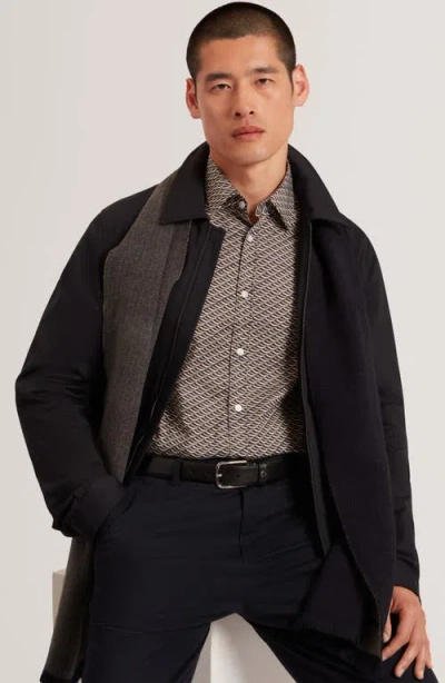 Ted Baker Agnar Long Sleeved Regular Fit Button Down Shirt In Multi