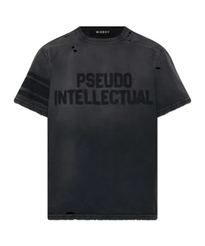 Misbhv Pseudo Intellectual T-shirt In Black