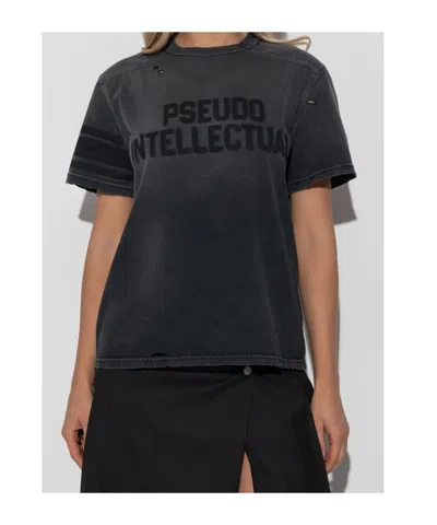 Misbhv Pseudo Intellectual T-shirt In Black