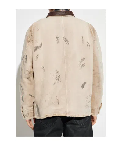 Misbhv Button-down Casual Jacket In Neutral