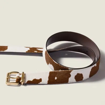 Miu Miu Printed Leather Belt In Multi
