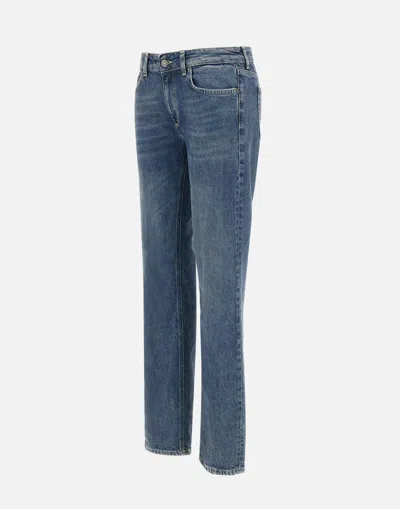 Dondup Five-pocket Logo Jeans In Blue