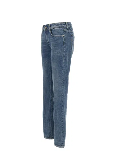 Dondup Five-pocket Logo Jeans In Blue