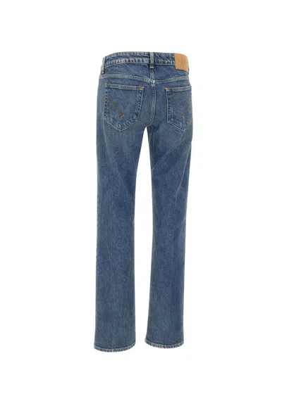 Dondup Five-pocket Logo Jeans In Blue
