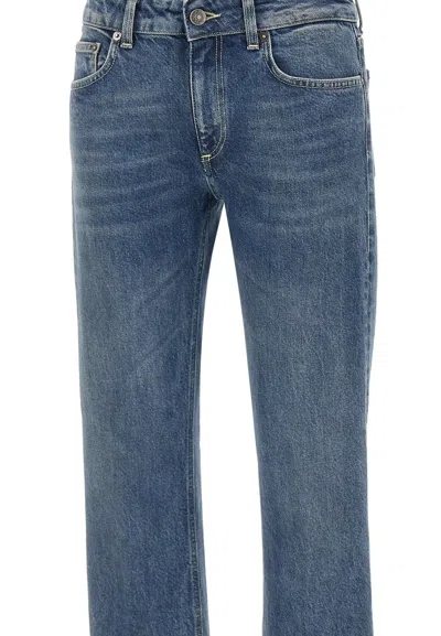 Dondup Five-pocket Logo Jeans In Blue