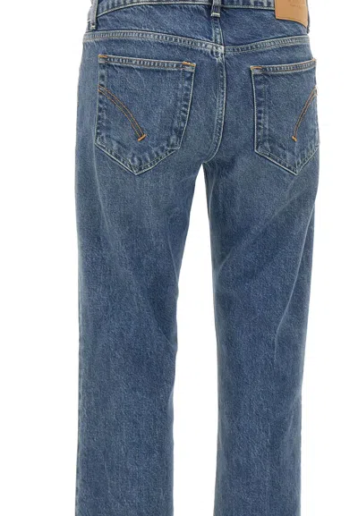 Dondup Five-pocket Logo Jeans In Blue