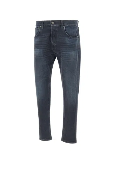 Dondup Brighton Trousers Featuring Five-pocket Design In Blue