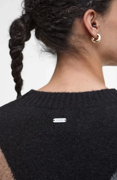 Barbour Sabrina Colorblock Wool Blend Crewneck Sweater In Gray