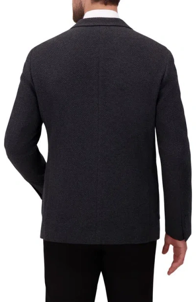 Victor Emmanuel Modern Fit Textured Knit Cotton Blend Sport Coat In Black