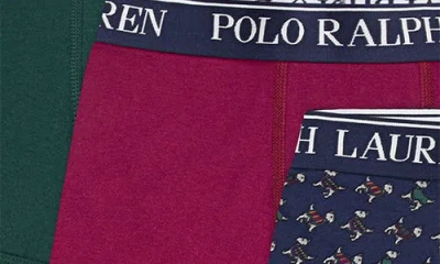 Ralph Lauren Kids' Assorted 3-pack Stretch Cotton Boxers In Blue