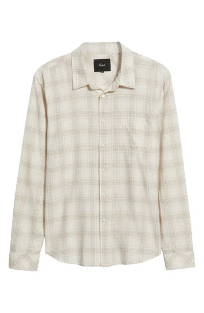 Rails Clyde Plaid Hemp & Cotton Button-up Shirt In White