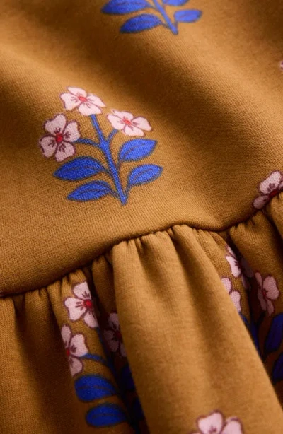 Mini Boden Kids' Frill Sweater Dress In Brown