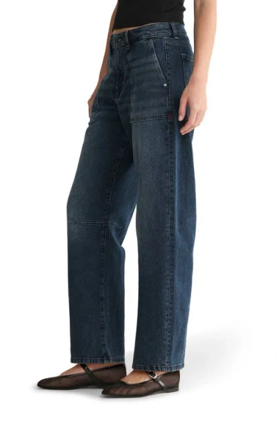 Warp & Weft Bna Soft Curve Barrel Jeans In Saturday Night In Blue