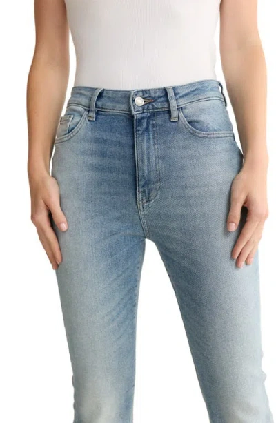 Warp & Weft Warp+weft Nao High Waist Bootcut Jeans In Blue