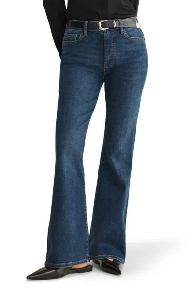 Warp & Weft Warp+weft Nao High Waist Bootcut Jeans In Blue