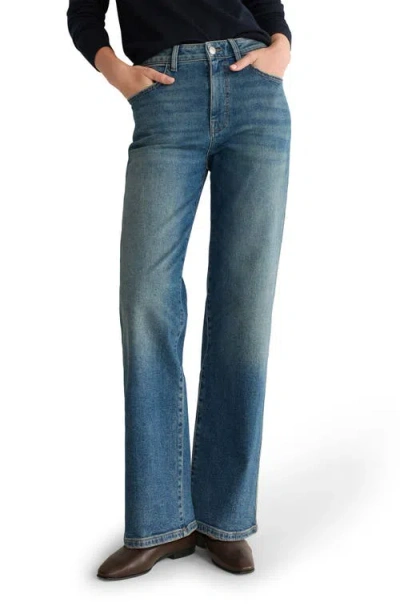 Warp & Weft Warp+weft Sat '90s High Waist Relaxed Straight Leg Jeans In Blue