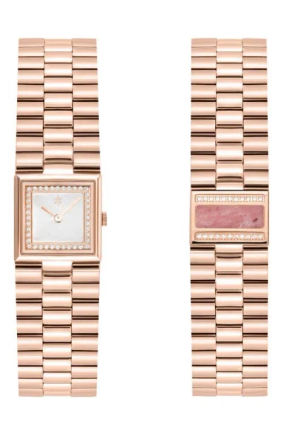 Vanna Catena Double-gemstone Bracelet Watch In Gold